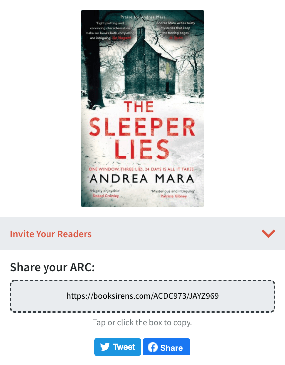 Invite readers to join your ARC team by simply sharing a link