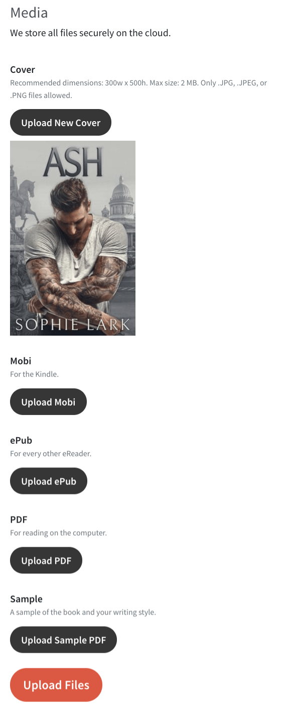 Upload and update your book at any time